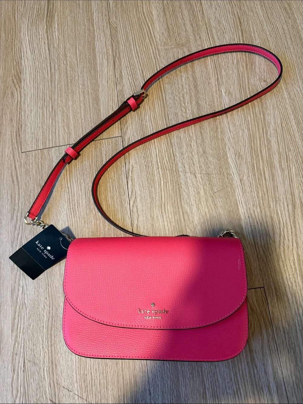 Kate Spade Pink Kristi Refined Grain Leather Crossbody NWT